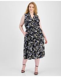 Anne Klein - Plus Size Jenna Drawstring Maxi Dress - Lyst