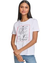 Karl Lagerfeld - Fashion Sketch Girl Graphic T-shirt - Lyst