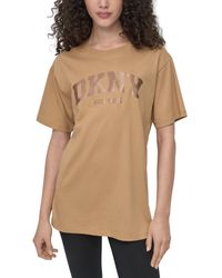 DKNY - Sport Varsity Satin Logo Oversized Cotton T-shirt - Lyst