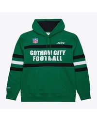 Mitchell & Ness - New York Jets Vintage Logo Head Coach Fleece Pullover Hoodie - Lyst