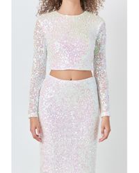 Endless Rose - Sequins Open Back Top - Lyst