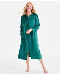 Charter Club - Embossed Velour Zip-front Robe - Lyst