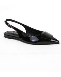 BERNESS - Blanca Patent Slingback Flats - Lyst