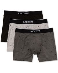 Lacoste - Crocodile-print Stretch Boxer Brief Set, 3-piece - Lyst