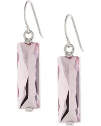 Macy's - Color Crystal Rectangle Drop Earrings - Lyst