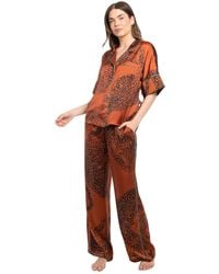MIDNIGHT BAKERY - 2-piece Elbow Sleeves Top And Pants Pajama Set - Lyst