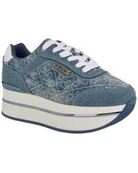 Guess - Hansin Double Platform Lace-up Sneakers - Lyst