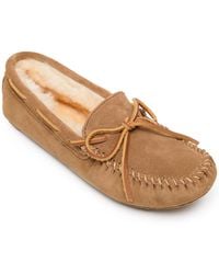 Minnetonka - Sheepskin Hardsole Moc Slipper - Lyst