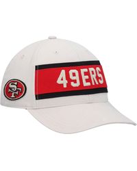 Men's '47 Scarlet/Natural San Francisco 49ers Rawhide Trucker Adjustable Hat