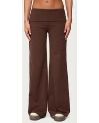 Edikted - Wide Leg Fold Over Pants - Lyst