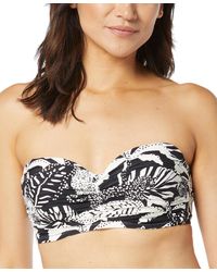 Coco Reef - Charisma Printed Bra-sized Pleated Bikini Top - Lyst