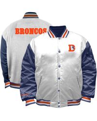 Mitchell & Ness - Denver Broncos Throwback Plus Size Full-snap Satin Jacket - Lyst