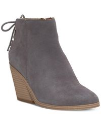 Lucky Brand - Mikasi Lace-up Wedge Heel Booties - Lyst