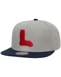 Mitchell & Ness - Boston Red Sox Cooperstown Collection Away Snapback Hat - Lyst