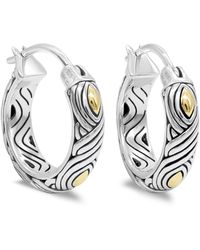 DEVATA - 20mm Woven Hoop Earrings - Lyst
