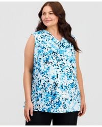 Kasper - Plus Size Sleeveless Cowlneck Top - Lyst