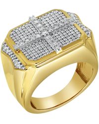 LuvMyJewelry - Iced Oriel Natural Certified Diamond 1.02 Cttw Round Cut 14k Gold Statement Ring - Lyst