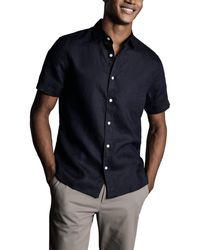 Charles Tyrwhitt - Slim-fit Button-down Linen Shirt - Lyst