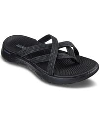Skechers - Go Walk Flex Flip-flop Slide Sandals From Finish Line - Lyst