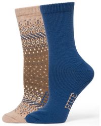 Hue - 2-pack Ombre Fair Isle Crew Socks - Lyst