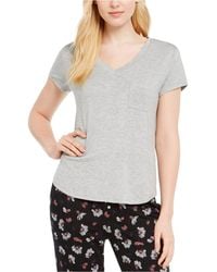 Alfani Pink V-Neck Long Sleeve Knit Pajama Shirt Top Sleepwear Women's XS,XL