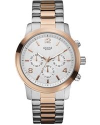Guess - Multi-function 2-tone Stainless Steel Watch 44 Mm - Lyst