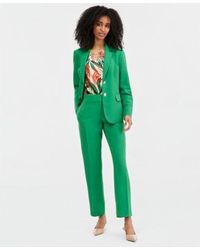 Kasper - Double Button Blazer Pleated Neck Top Slim Pants - Lyst