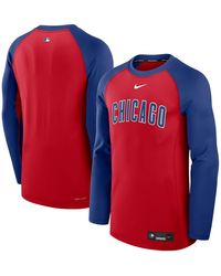 Nike - Red/navy Boston Red Sox Authentic Collection Game Time Raglan Performance Long Sleeve T-shirt - Lyst