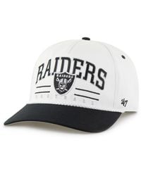 '47 - White/black Las Vegas Raiders Roscoe Two-toned Hitch Adjustable Hat - Lyst