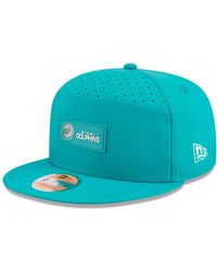 KTZ - Miami Dolphins 2025 Sideline Throwback Split Panel 9fifty Snapback Hat - Lyst