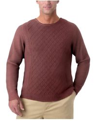 Kingsize - Big & Tall Soft Cable Knit Crewneck Sweater - Lyst