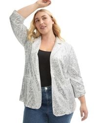 June + Vie - June + Vie June + Vie Sequin Blazer - Lyst