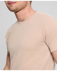 Guess - Relaxed Fit Linear Textured Short Sleeve Crewneck T-shirt - Lyst