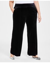INC International Concepts - Plus Size High-rise Wide-leg Velvet Pants - Lyst