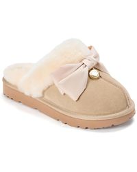 Dearfoams - Fireside By Sydney Dream Bow Scuff Slippers - Lyst