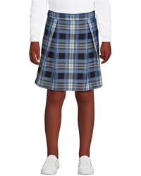 Lands' End - Big Girls Box Pleat Skirt Above The Knee - Lyst