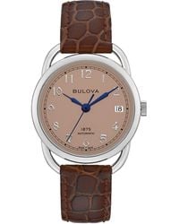 Bulova - Limited Edition Swiss Automatic Joseph Leather Strap Watch 34.5mm - Lyst