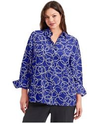 Avenue - Plus Size Button Front Blouse - Lyst