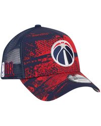 KTZ - Navy/red Washington Wizards Tip Off A-frame Trucker 9forty Adjustable Hat - Lyst