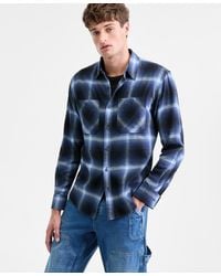 Sun & Stone - Sun + Stone Iverson Long-sleeve Cotton Flannel Plaid Shirt - Lyst