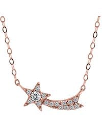 Giani Bernini - Cubic Zirconia Shooting Star Pendant Necklace - Lyst