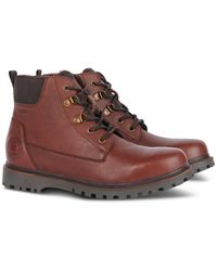 Barbour - Storr Waterproof Lace-up Leather Derby Boots - Lyst