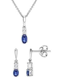 Macy's - 2-piece Lab-grown Blue Sapphire (3/4 Ct. T.w. - Lyst