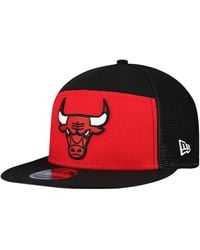 KTZ - Red/black Chicago Bulls Outdoor Split Panel 9fifty Snapback Hat - Lyst