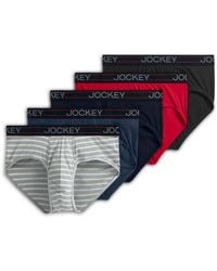 Jockey - 5-pk. Lightweight Cotton-blend Logo Briefs - Lyst