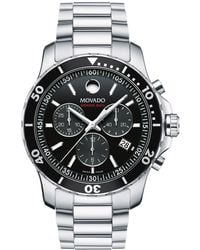 Movado - Swiss Chronograph Series 800 Performance Steel Bracelet Diver Watch 42mm - Lyst