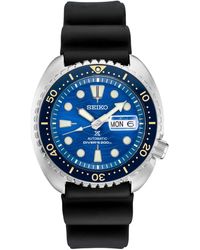 Seiko - Automatic Prospex Turtle Silicone Strap Watch 45mm - Lyst
