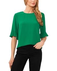 Cece - Crewneck 3/4-sleeve Ruffled Cuff Blouse - Lyst