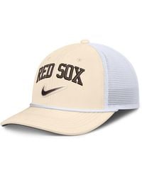 Nike - Natural/white Los Angeles Dodgers Rise Dri-fit Trucker Adjustable Hat - Lyst