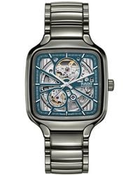 Rado - Swiss Automatic True Square Gray Ceramic Bracelet Watch 38mm - Lyst